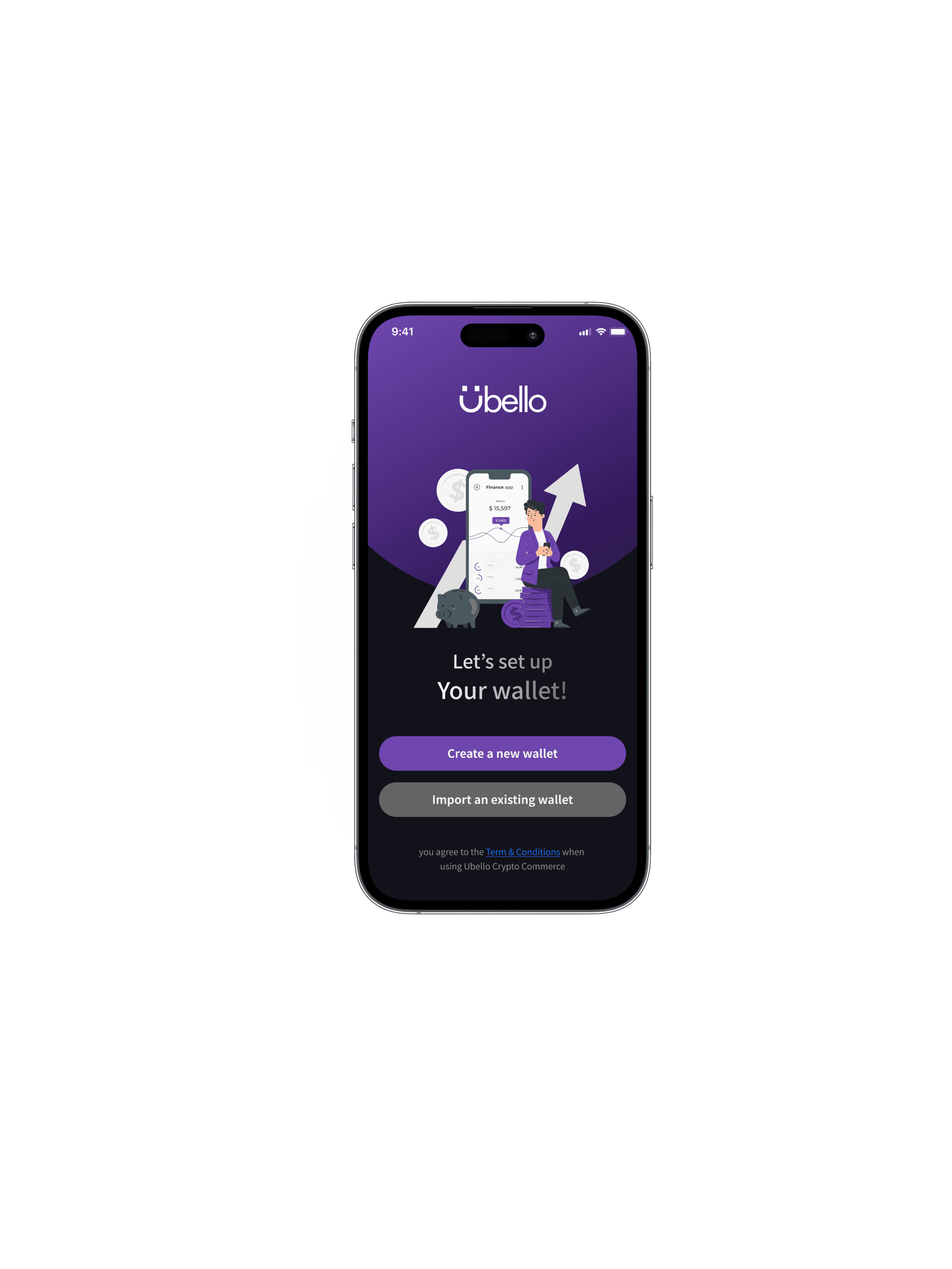 Ubello wallet interface 1